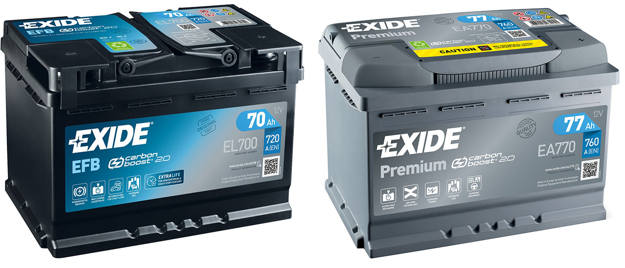 Exide stellt neue Generation der Carbon Boost 2.0-Technologie vor